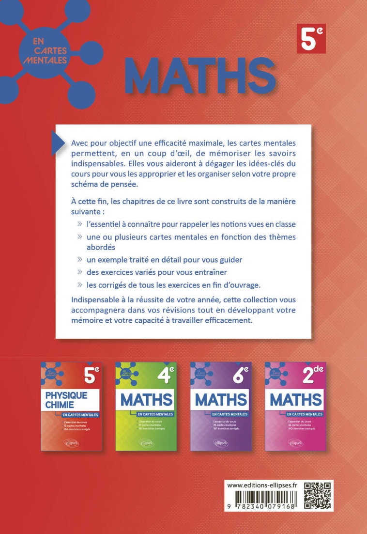 MATHEMATIQUES 5E EN CARTES MENTALES - BALLESTA NATHALIE - ELLIPSES