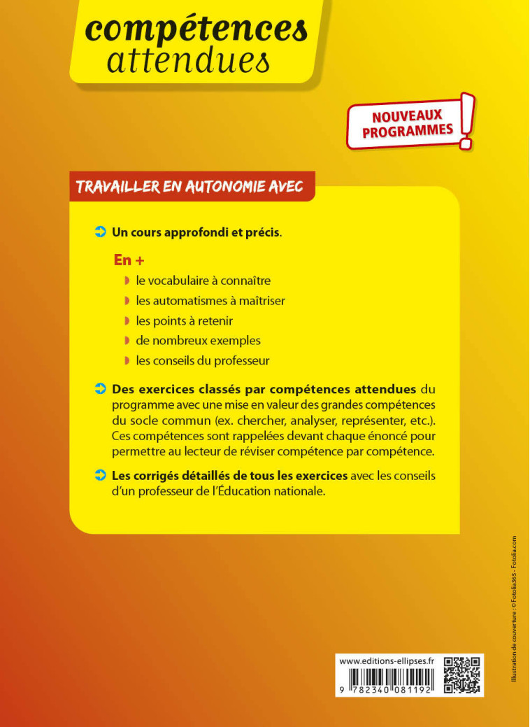 MATHEMATIQUES 1RE TRONC COMMUN PROGRAMME 2023 - PETIT THOMAS - ELLIPSES