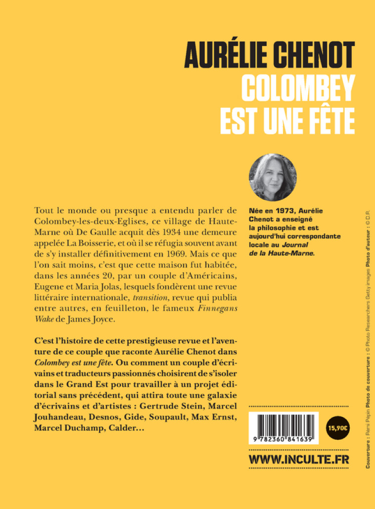 COLOMBEY EST UNE FETE - CHENOT AURELIE - INCULTE