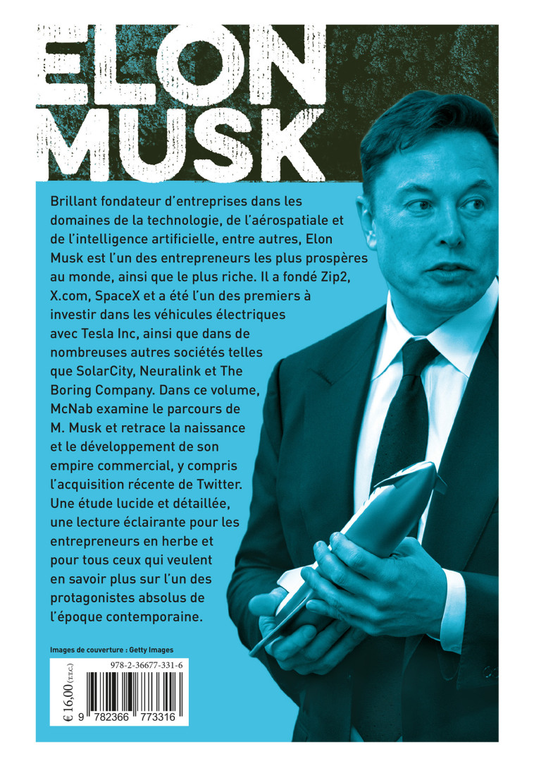 ELON MUSK - INNOVATEUR, ENTREPRENEUR ET VISIONNAIRE - MCNAB CHRIS - GREMESE