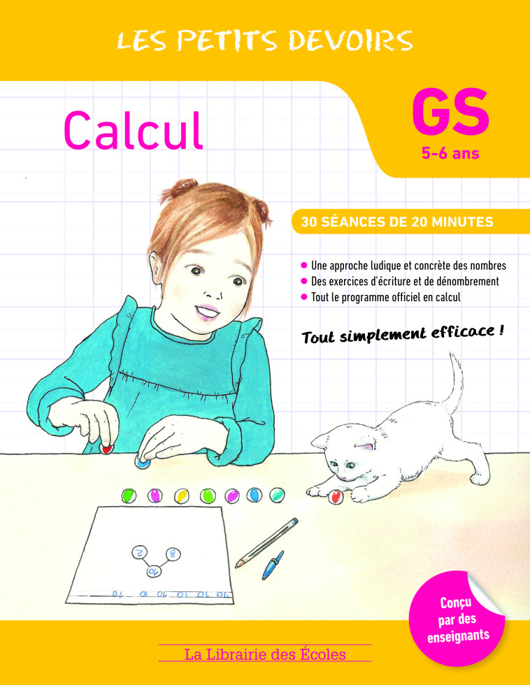 PETITS DEVOIRS CALCUL GS (LES) - BADINIER/GRAVIER - LIB DES ECOLES