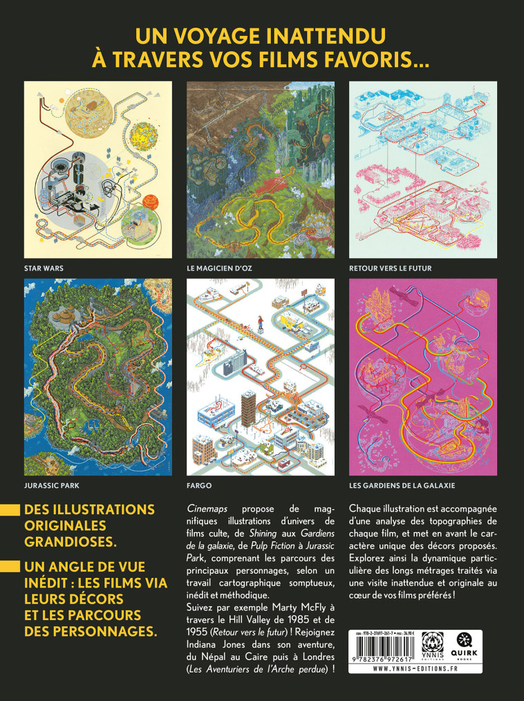 CINEMAPS, CARTOGRAPHIE DE 35 FILMS DE LEGENDE - JAMESON/DEGRAFF - YNNIS