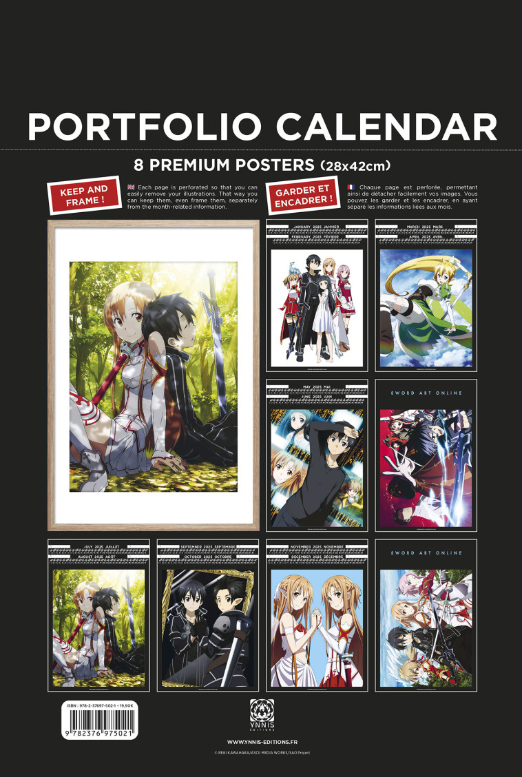 CALENDRIERS PORTFOLIO 2025 SWORD ART ONLINE - XXX - YNNIS