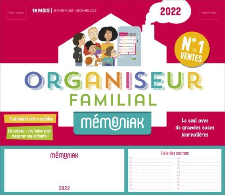 ORGANISEUR FAMILIAL MEMONIAK 2021-2022 - XXX - 365 PARIS