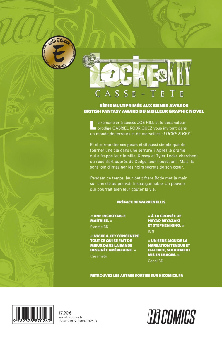 LOCKE & KEY, T2 : CASSE-TETE - HILL/RODRIGUEZ - HICOMICS