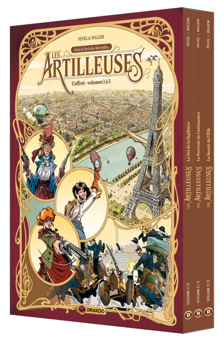 LES ARTILLEUSES COFFRET T01 A  T03 - WILLEM/PEVEL - DRAKOO