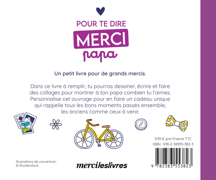 POUR TE DIRE MERCI PAPA - COLLECTIF - MERCILESLIVRES