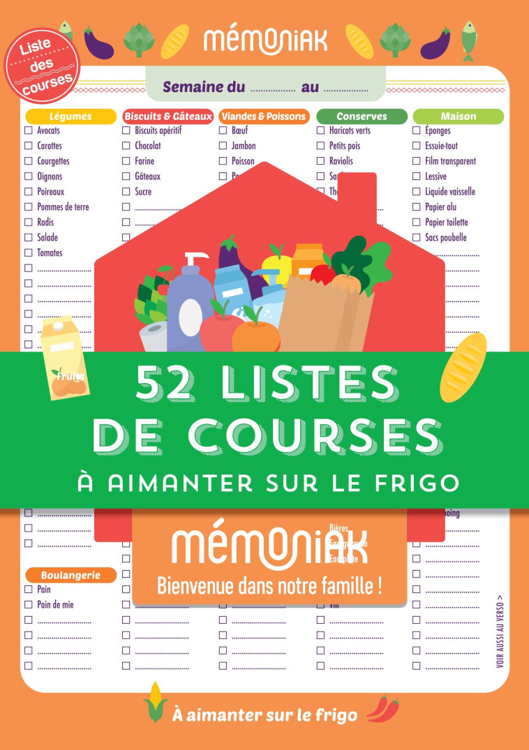 52 LISTES DE COURSES MEMONIAK 2023 - XXX - 365 PARIS