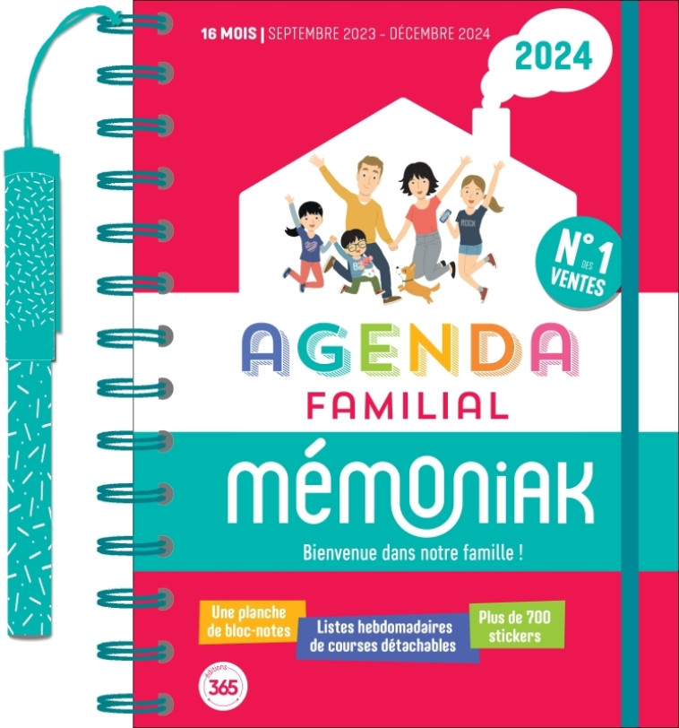 AGENDA FAMILIAL MEMONIAK 2024 - NESK - 365 PARIS