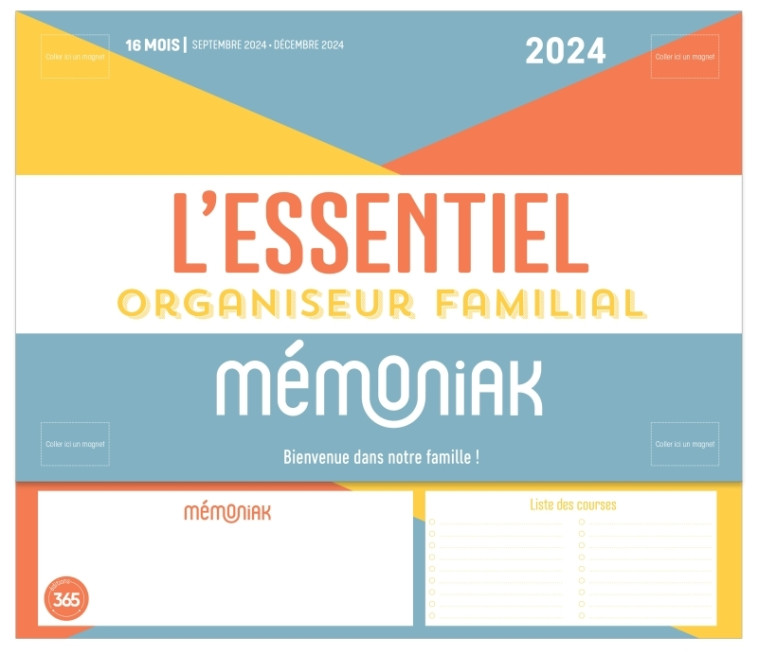 MINI-ORGANISEUR FAMILIAL L ESSENTIEL MEMONIAK 2024 - XXX - 365 PARIS