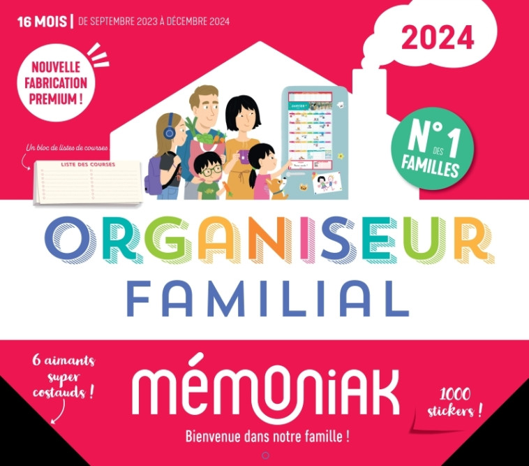 ORGANISEUR FAMILIAL MEMONIAK 2024 - NESK - 365 PARIS