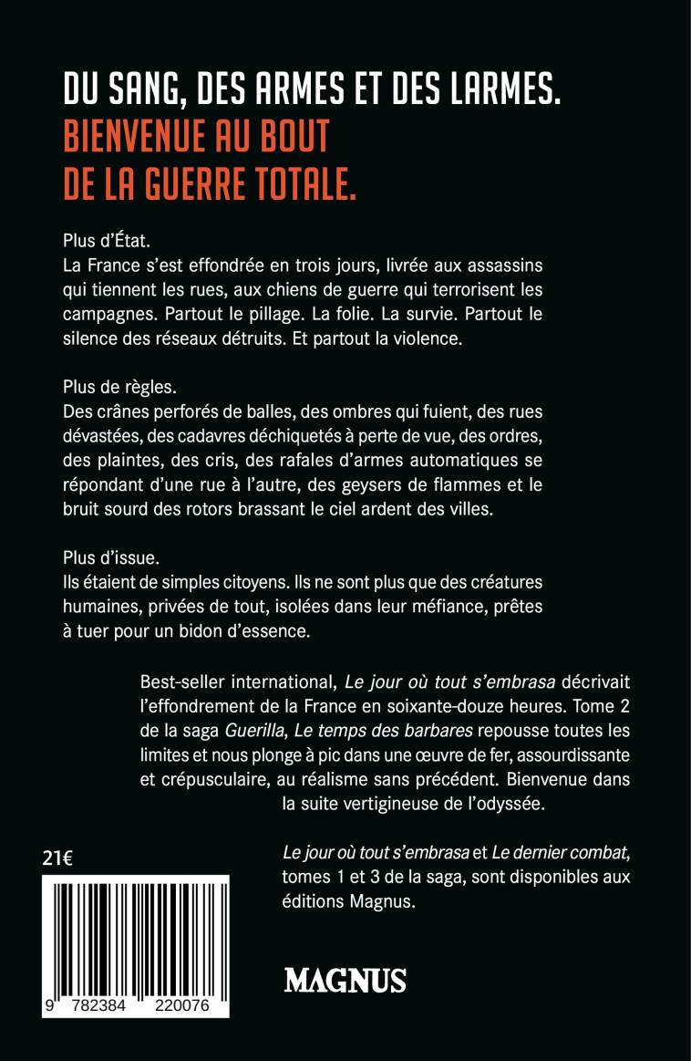 GUERILLA T02 LE TEMPS DES BARBARES - OBERTONE LAURENT - MAGNUS