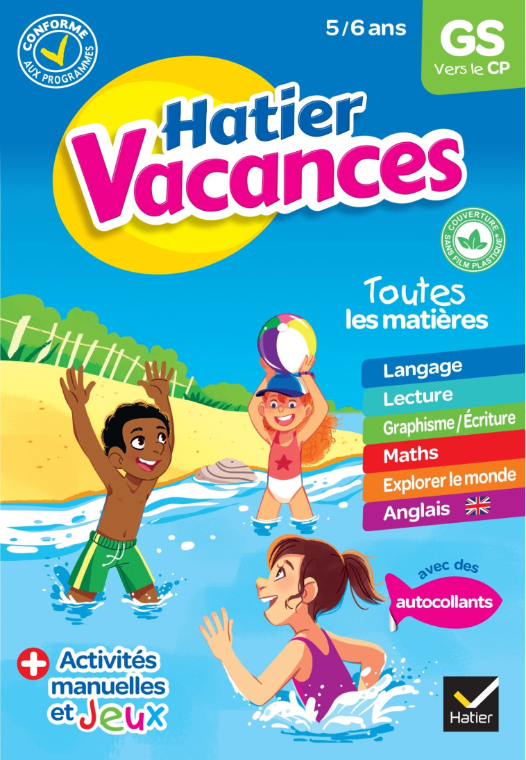 CAHIER DE VACANCES 2020 DE LA GS VERS LE CP 5/6 ANS - DOUTREMEPUICH - HATIER