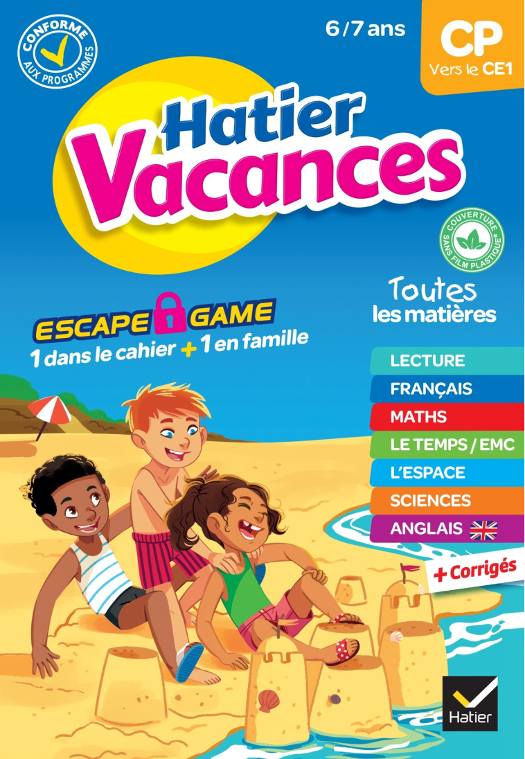 CAHIER DE VACANCES DU CP VERS LE CE1 6 /7 ANS - IDIARD/CHENOT - HATIER