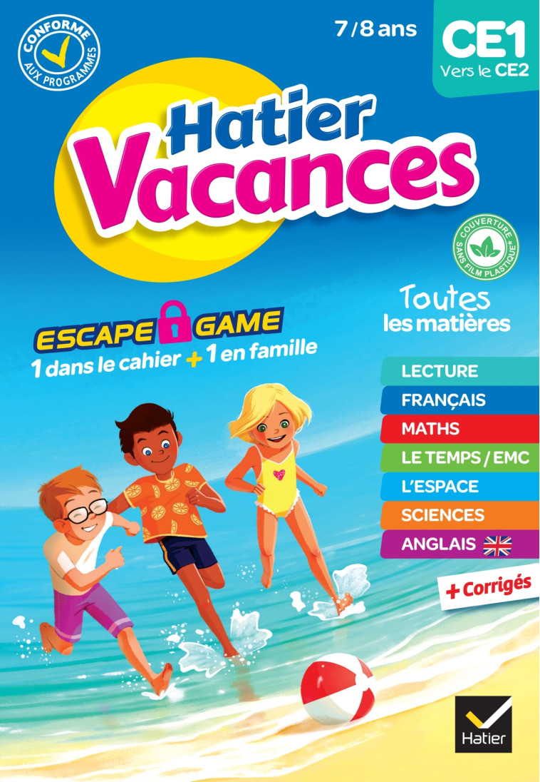 CAHIER DE VACANCES CE1 VERS LE CE2 7/8 ANS - IDIARD/CATALA - HATIER