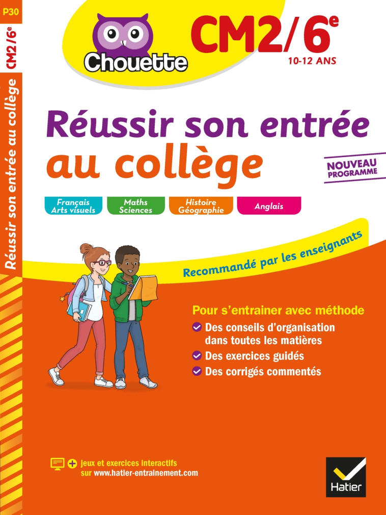 REUSSIR SON ENTREE AU COLLEGE CM2/6E - GRANDCOIN-JOLY - HATIER