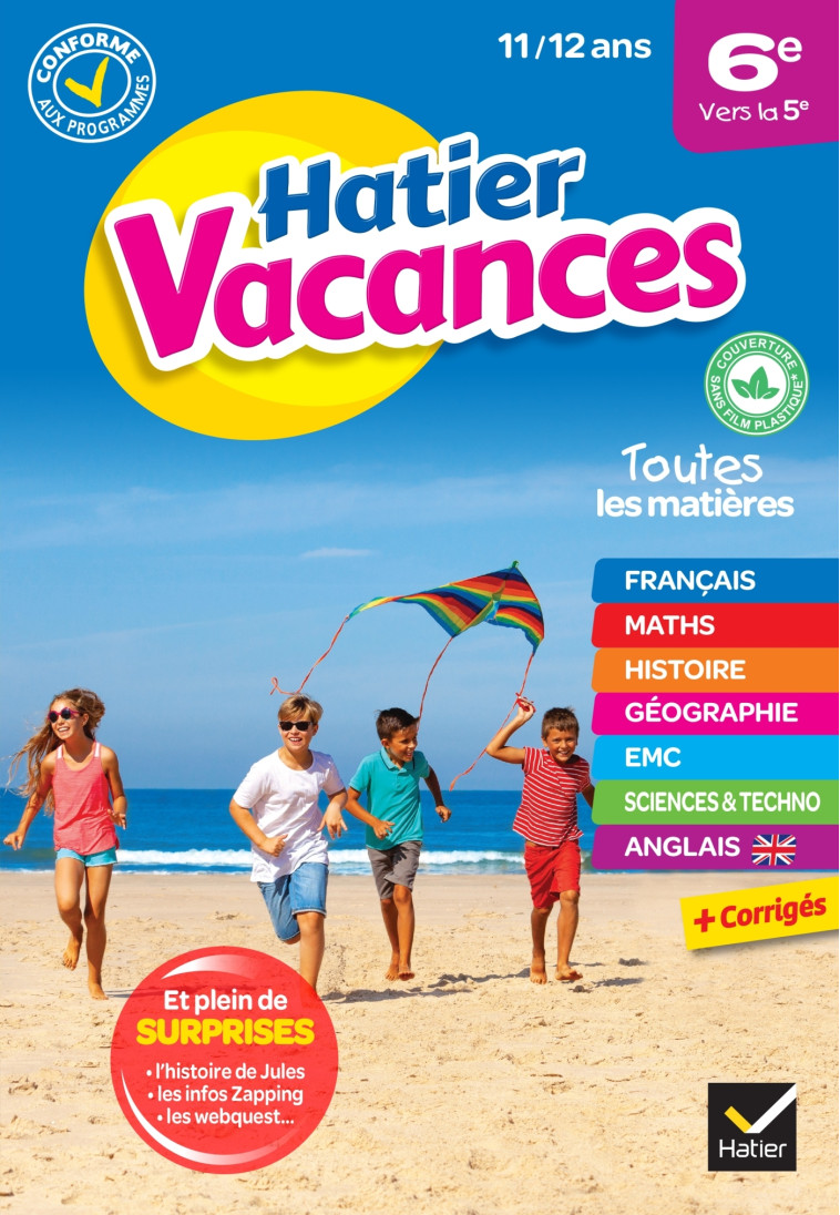 CAHIER DE VACANCES DE LA 6E VERS LA 5E 2020 - XXX - HATIER