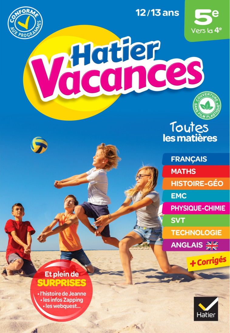 CAHIER DE VACANCES DE LA 5E VERS LA 4E 2020 - XXX - HATIER