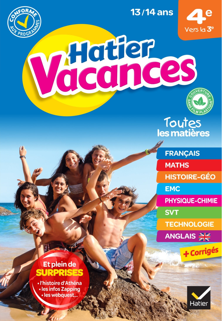 CAHIER DE VACANCES 4E VERS LA 3E 2020 - XXX - HATIER