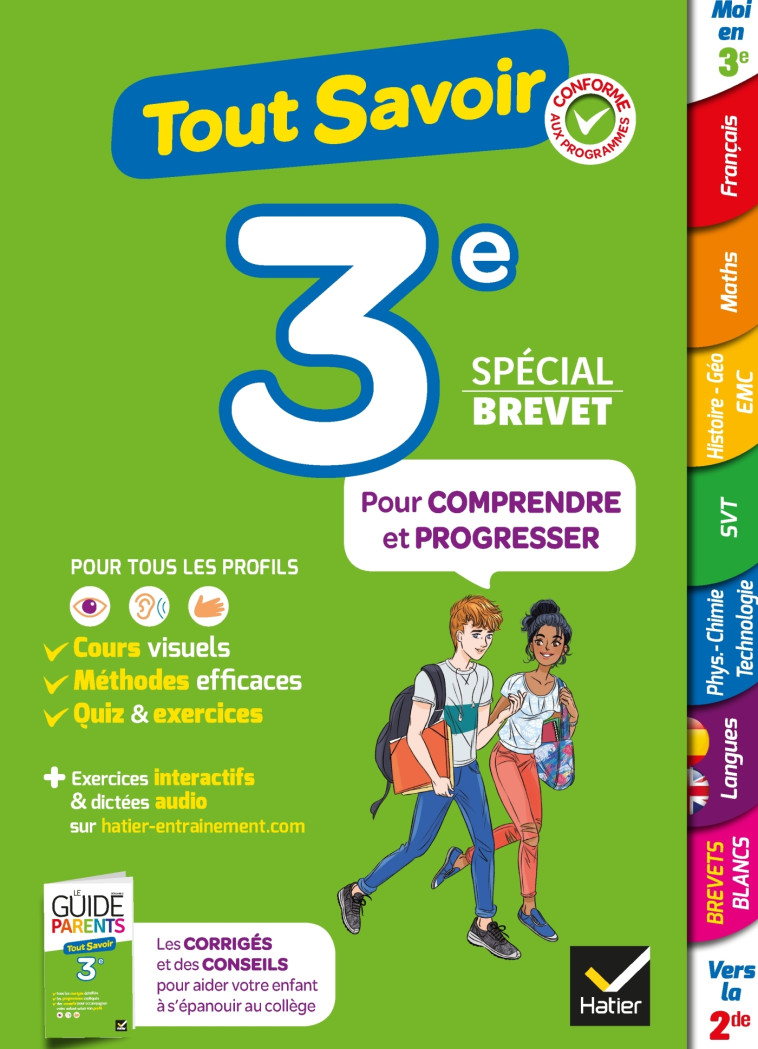 TOUT SAVOIR 3E SPECIAL BREVET - COURS, METH ODES ET EXERCICES DANS TOUTES LES MATIERES - AUSSOURD/LAMARCHE - HATIER