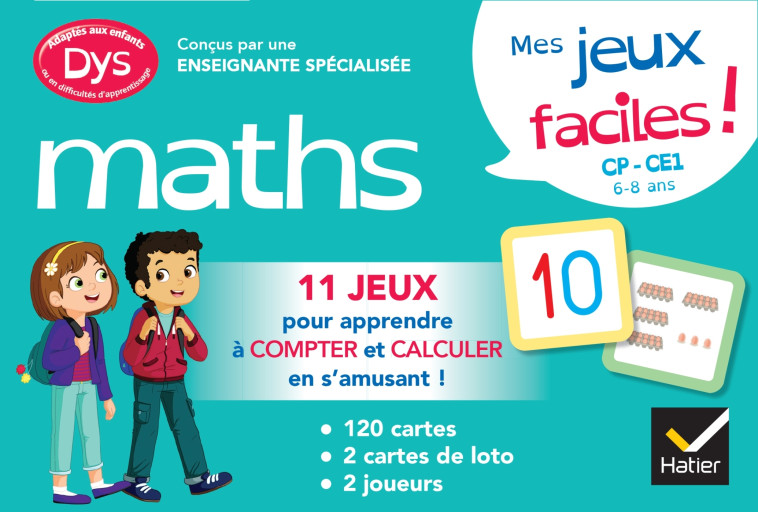 MES JEUX DE MATHS FACILE ! DYS (CP-CE1) - BARGE/TESSIER - HATIER