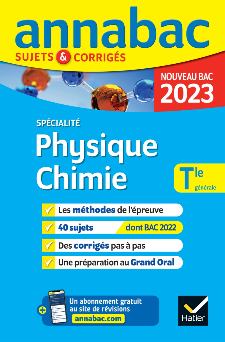 SPECIALITE PHYSIQUE-CHIMIE TLE ANNALES 2023 - XXX - HATIER