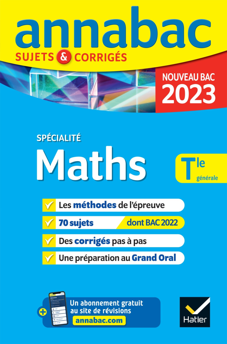 SPECIALITE MATHS TLE GENERALE ANNALES 2023 - XXX - HATIER