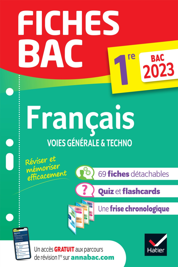 FRANCAIS FICHES DETACHABLES 1RE GENERALE & TECHNO BAC 2023 - BERNARD/MARECHAL - HATIER