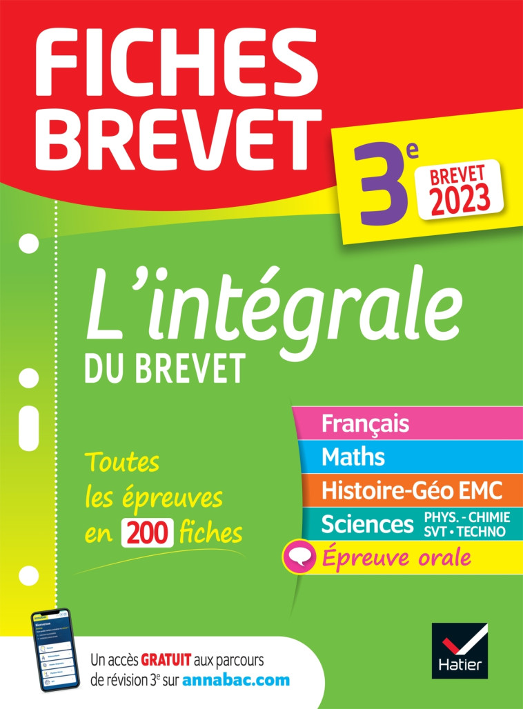 L'INTEGRALE 3E BREVET 2023 TOUTES LES MATIERES - XXX - HATIER