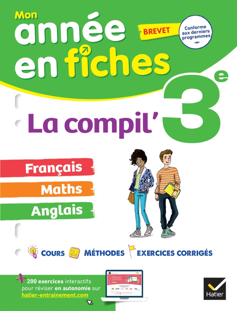 LA COMPIL' 3E / BREVET : FRANCAIS, MATHS ET ANGLAIS - XXX - HATIER