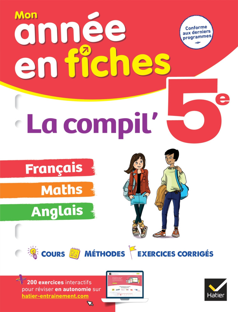 FRANCAIS, MATHS ET ANGLAIS FICHES DE REVISION 5E - XXX - HATIER