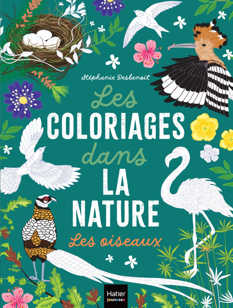 LES COLORIAGES DANS LA NATURE - LES OISEAUX - DESBENOIT STEPHANIE - HATIER JEUNESSE