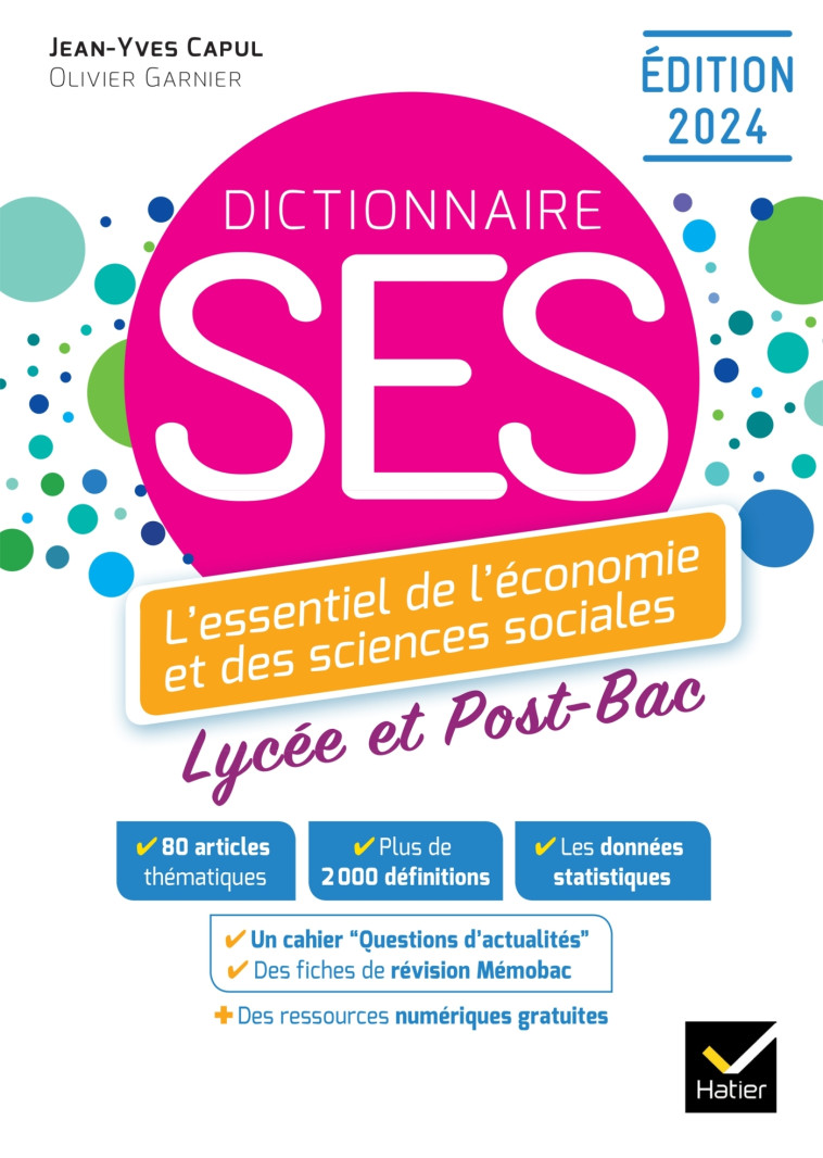 DICTIONNAIRE DE SES ED 2024 - CAPUL/GARNIER - HATIER