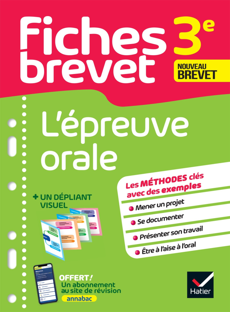 FICHES BREVET L'EPREUVE ORALE 3E BREVET 2023 - FICHES DE REVISION & QUIZ - GAILLARD/PERROT - HATIER