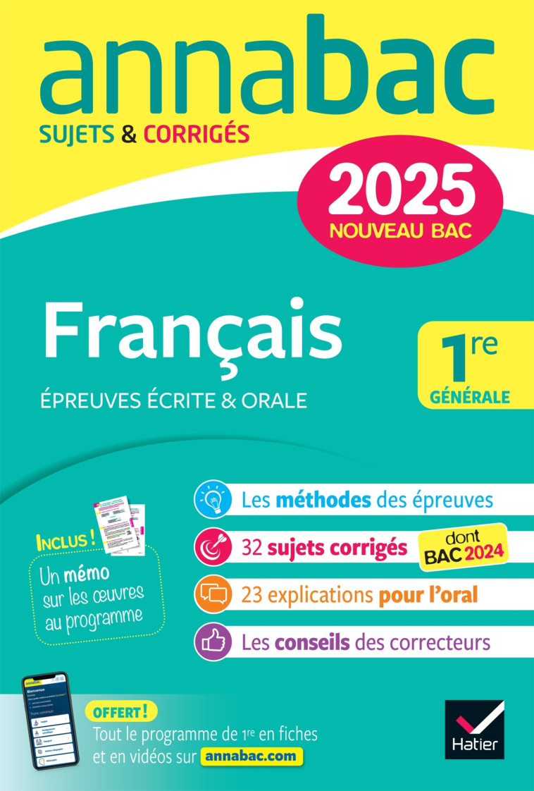 ANNABAC 2025 FRANCAIS 1RE GENERALE - BERNARD/WAROT/DAUVIN - HATIER