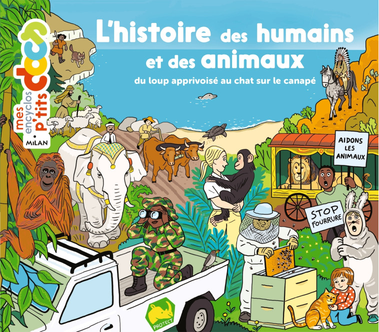 L'HISTOIRE DES HUMAINS ET DES ANIMAUX - LEDU/FRATTINI - MILAN