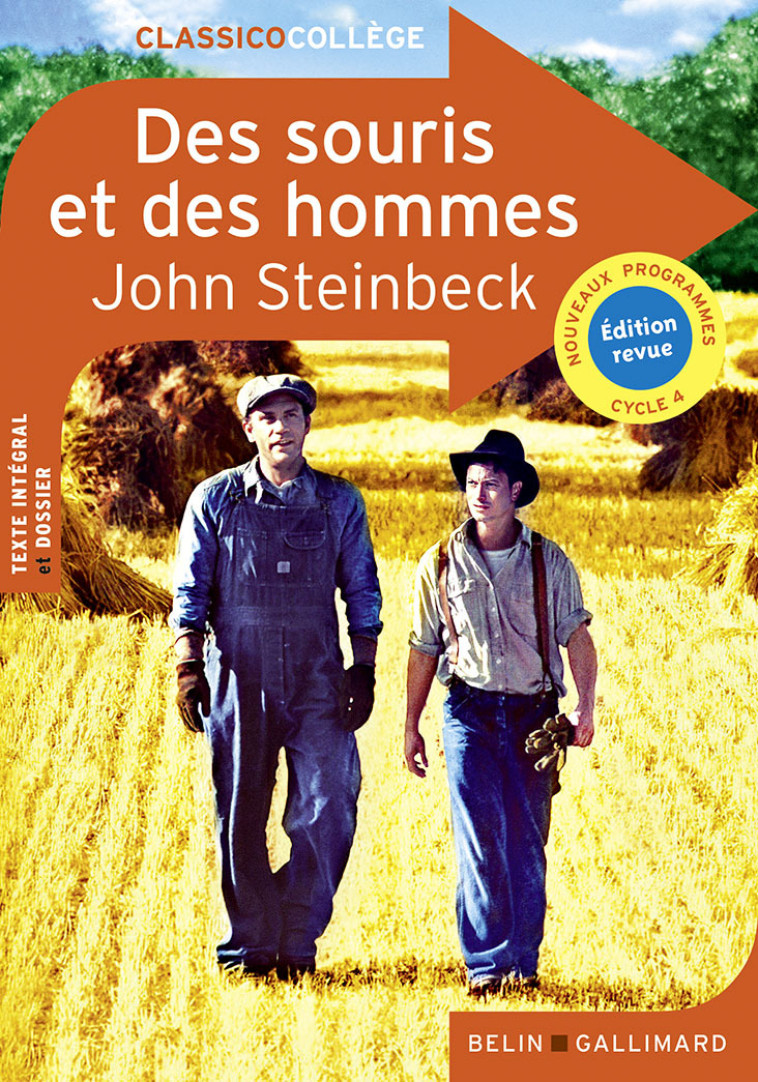 DES SOURIS ET DES HOMMES - STEINBECK JOHN - BELIN EDUCATION