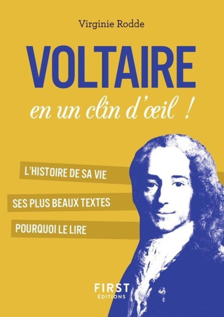 PETIT LIVRE DE - VOLTAIRE EN UN CLIN D'OEIL ! - RODDE VIRGINIE - FIRST