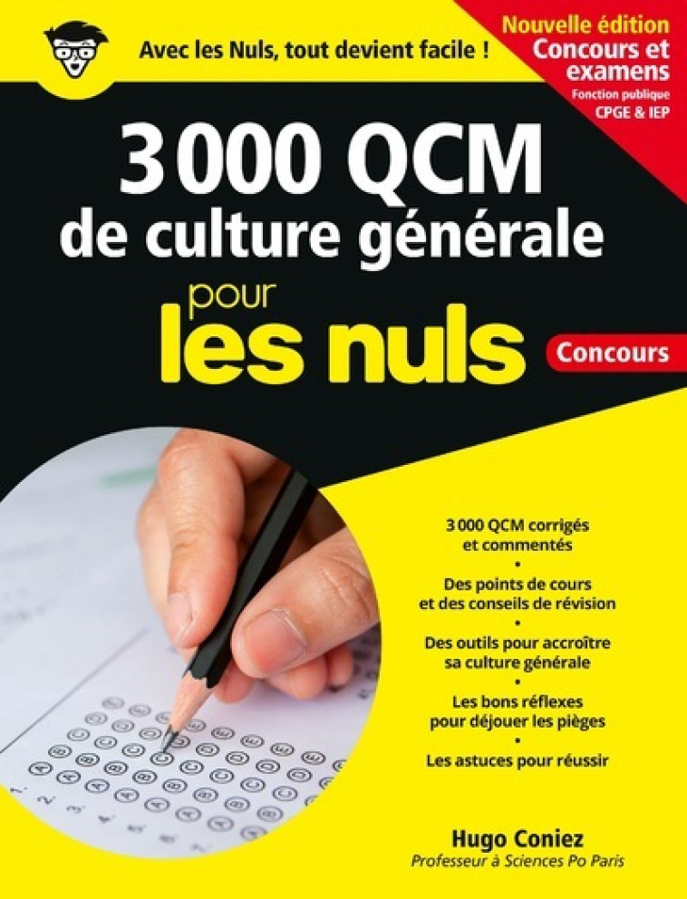 3 000 QCM DE CULTURE GENERALE POUR LES NULS CONCOURS - NE - CONIEZ HUGO - POUR LES NULS