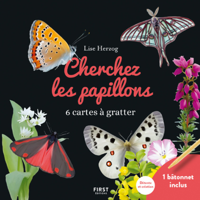 CARTES A GRATTER - CHERCHEZ LES PAPILLONS - COLLECTIF - FIRST