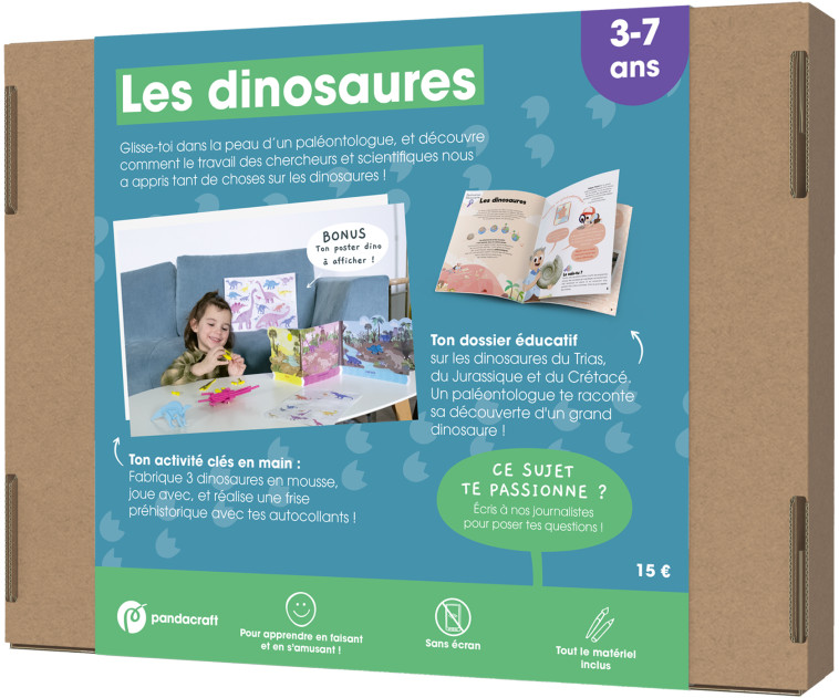 LES DINOSAURES 3-7 ANS - XXX - PANDACRAFT