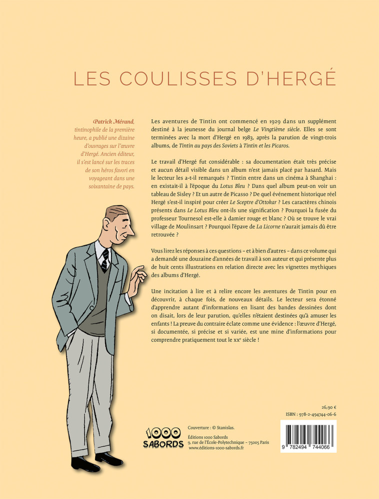 DANS LES COULISSES D'HERGE - MERAND PATRICK - 1000 SABORDS