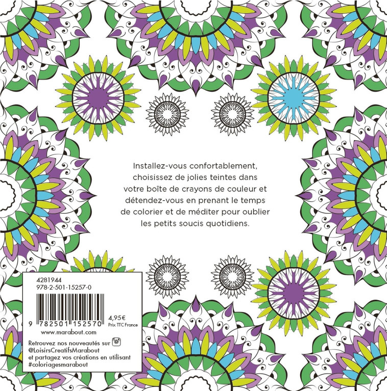 LE PETIT LIVRE DE COLORIAGES :  MANDALAS FA NTASTIQUES - XXX - MARABOUT