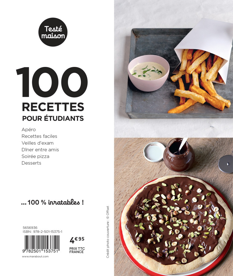 100 RECETTES POUR ETUDIANTS LES PETITS MARABOUT - XXX - MARABOUT