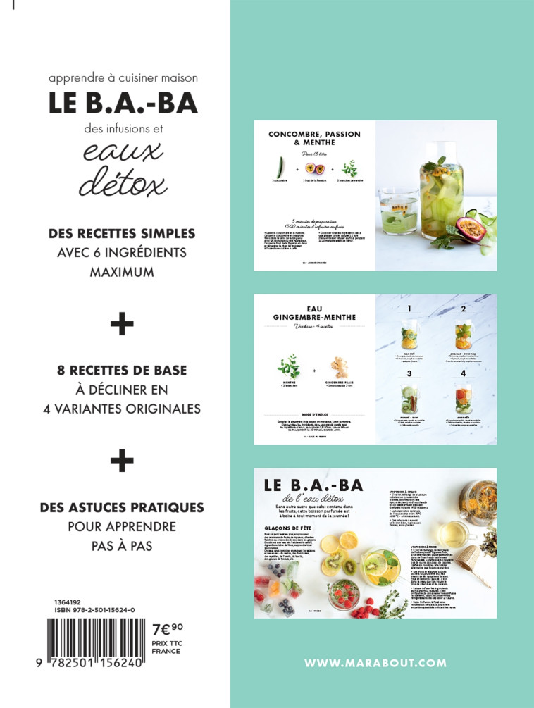 LE B.A.-BA DE LA CUISINE - EAUX DETOX - CHOVANCOVA ILONA - MARABOUT