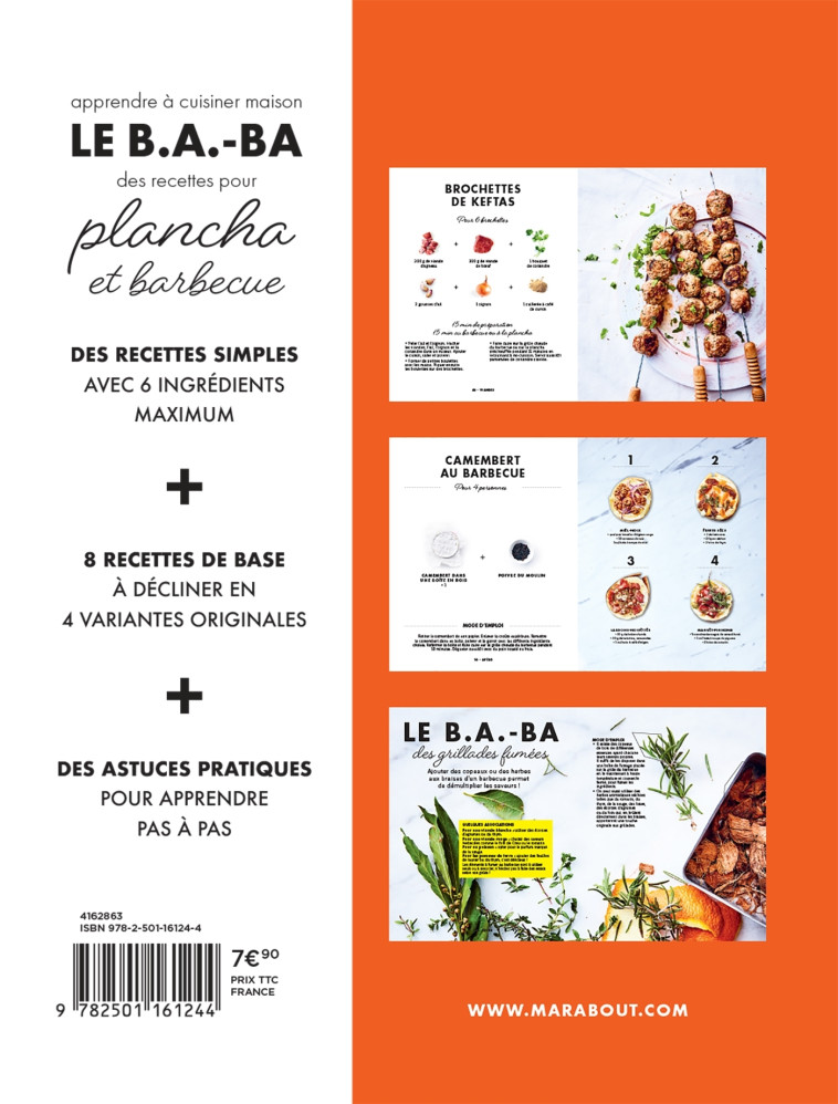 LE B.A.-BA DE LA CUISINE - PLANCHA ET BARBE CUE - GUEDES ELISABETH - MARABOUT