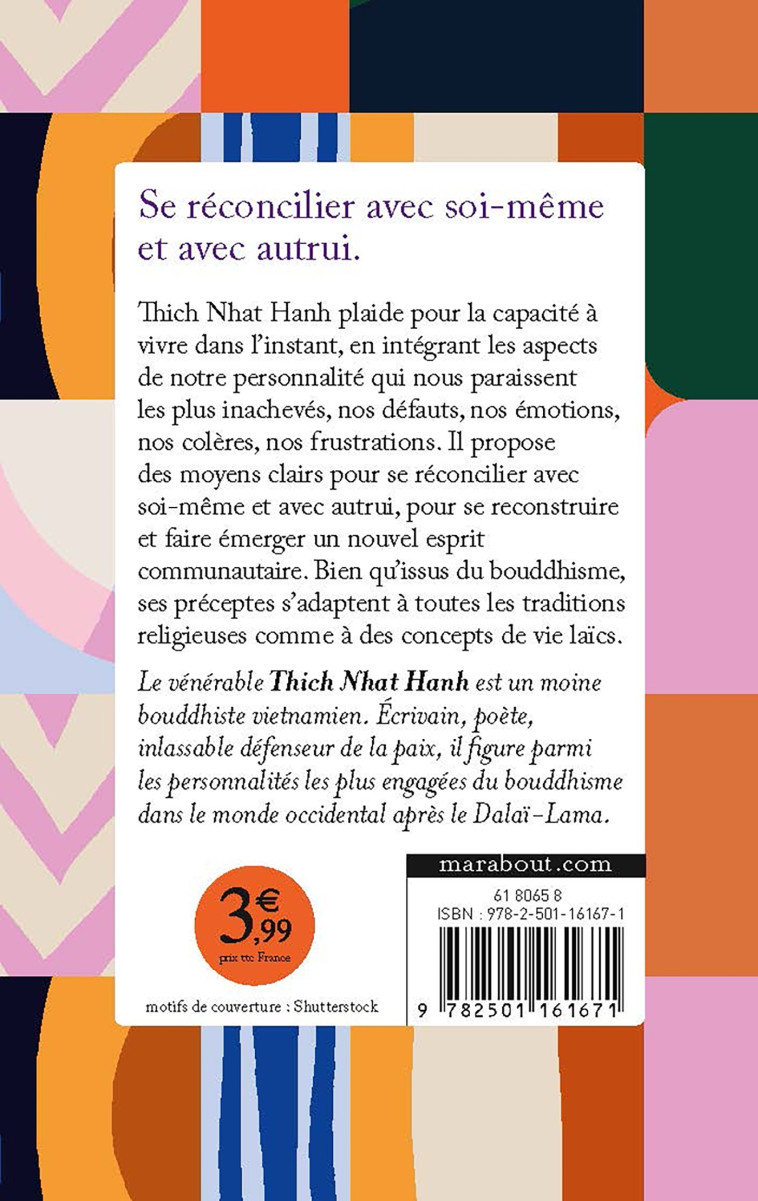 LA PLENITUDE DE L'INSTANT - NHAT HANH THICH - MARABOUT