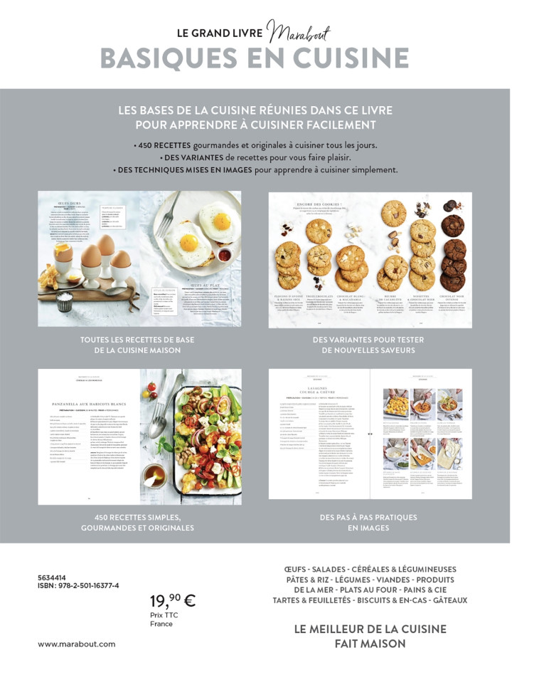 BASIQUES EN CUISINE - POUR APPRENDRE A CUIS INE FACILEMENT - 450 RECETTES INRATABLES - XXX - MARABOUT