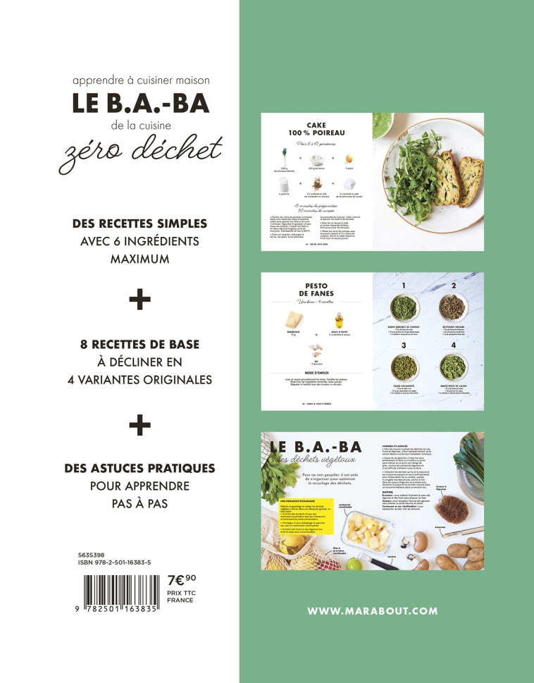 LE B.A-BA DE LA CUSINE ZERO DECHET - XXX - MARABOUT