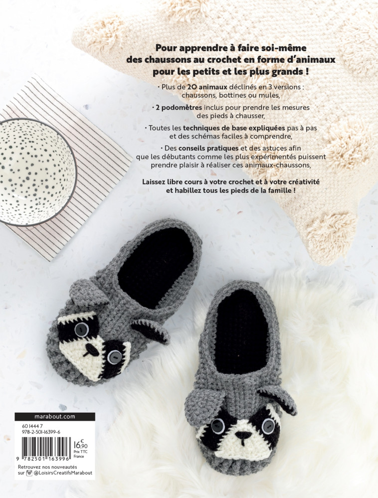 CHAUSSONS AU CROCHET - 20 MODELES A DECLINE R DU 4 ANS A TAILLE ADULTE - ROTT IRA - MARABOUT